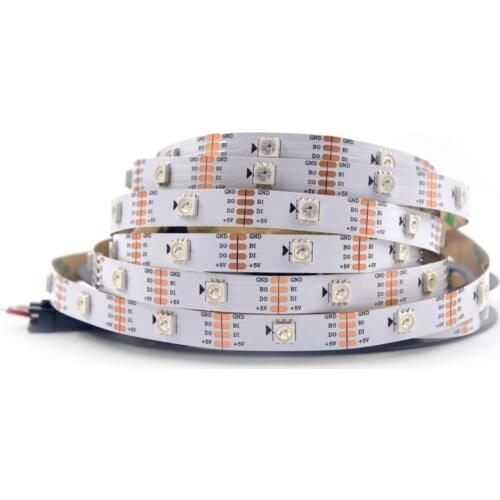 100M WS2813(Dual-signal wires,Better than WS2812B strip)30LEDs/m DC5V RGB led pixel strip,IP30 IP65 IP67,with 30pixels/M;W/B PCB