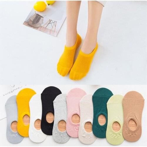 YSDNCHI Ankle Yuga Sock Female Hosiery Low Cut Ladies Dance Cotton White Heart Short 1Pair