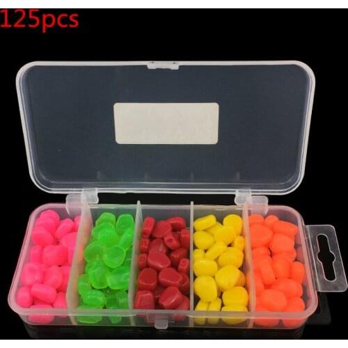 125pcs/lot Mini Simulation Corn Fishing Baits 5 Colors Mixed with Corn Smell