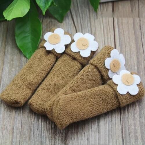 24Pcs Cute Cartoon Chair Leg Covers Knitted Table Foot Case Stool Leg Protectors Caps Non-Slip Furniture Feet Socks Home Decor