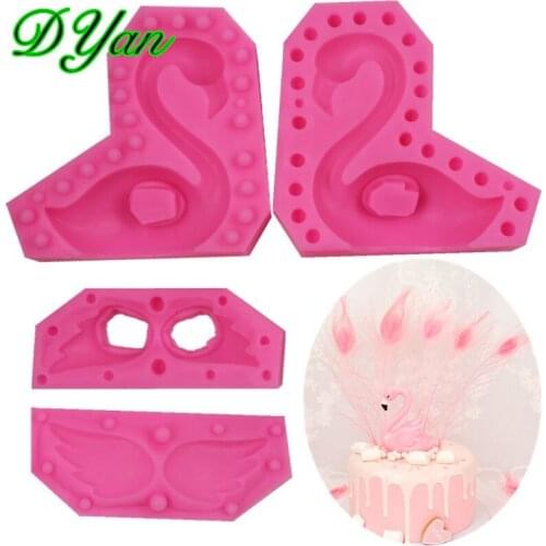 3D Flamingo Fondant Cake Silicone Mould Chocolate Mould Cake Baking Decorating Tool A1718