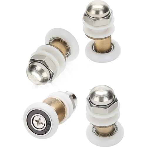 8PCS Shower Door Rollers for the Bathroom Glass Sliding Door Pulleys Wheels Ultra-Quiet Shower Glass Door Rollers