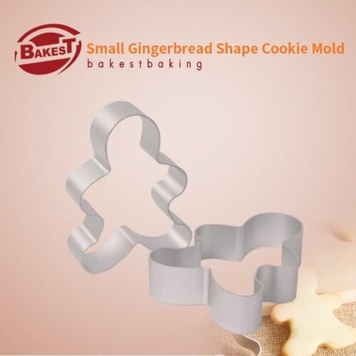 BAKEST 10pcs/lot Small Size Aluminium Gingerbread Shape Cookies Mold Biscuit Cutter