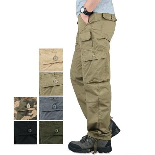 Brand Spring Winter Tactical Pants Men Casual Camo Military Man Trousers Long Cotton Khaki Cargo Pants Men Pantalones Hombres