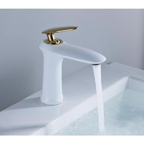 Black Brass Basin Faucet Single Handle Waterfall Basin Mixer Tap Hot & Cold Bathroom Faucets Sink Waterfall Faucet