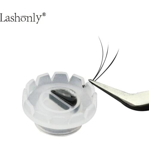 Qeelasee 100pcs Individual Eyelash Glue Holder Quick Blossom Cup Ring for Eyelash Extension Sun Flower Glue Cup Makeup Tools