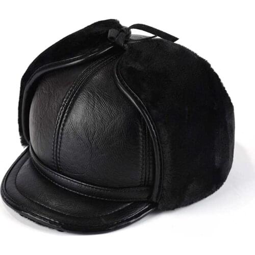 Mens autumn and winter hat New material Mother handmade Bomber baseball cap hat Free shipping Gift from dad and husband