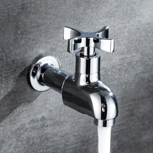 Home Brass Wall Mount Decorative Outdoor Garden Faucet Wash Basin Mop Washing Bibcock Machine WC Taps Garden Faucet
