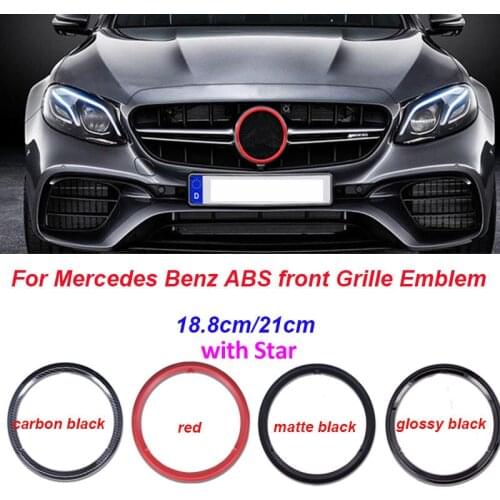 ABS car styling 18.8cm 21cm Front Grille Emblem Badge for Mercedes Benz W203 W220 GLA CLA C200 E300L A B C E GLC GLE Accessories