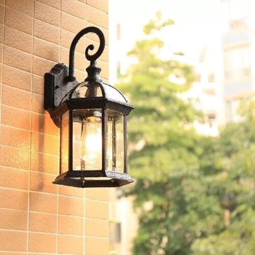 HAWBOIRRY LED outdoor waterproof IP65 porch garden wall lamp home retro European aisle corridor lights