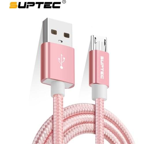 SUPTEC Micro USB Cable, Nylon Fast Charging Data Sync Cable for Samsung Galaxy S7 S6 S5 S4 Huawei Xiaomi Sony Phone Charger Cord
