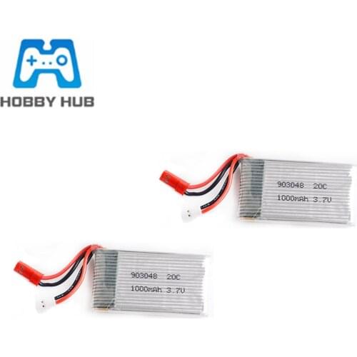 2pcs 3.7v 1000mAh 20c 903048 Lipo Battery for MJXRC x600 Remote Control six-axis Aircraft Spare Parts