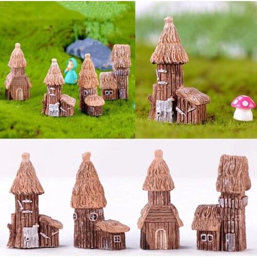 Mini Round Cartoon Expression House Resin Decorations For Home And Garden DIY Mini Craft Cottage Landscape Decoration