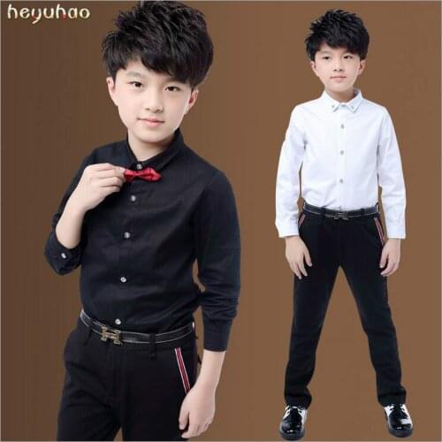 The boys fashionable tie shirt