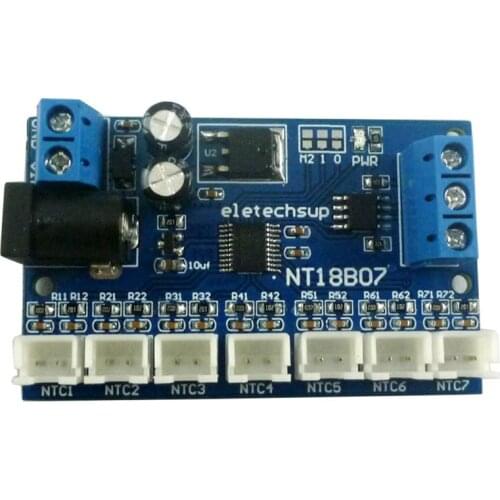 MOOL 7 Channel RS485 NTC Temperature Sensor Measurement MODBUS RTU Paperless Recorder PLC NT18B07