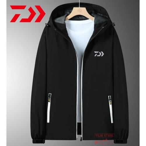 2021 Daiwa Men Fishing Jacket Thin Hoodie Breathable Fishing Clothing Outdoor Mountaineering Clothes Waterproof Windproof Jacket