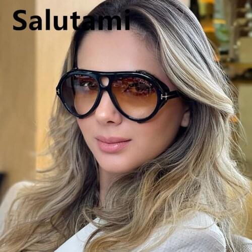 2021 New Luxury Brand Punk Sunglasses For Women Vintage T Sun Glasses Men Retro Round Black Yellow Gradient Eyewear Female Shade
