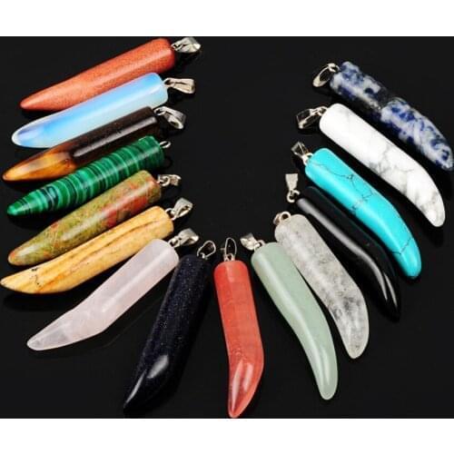 Wholesale 24pcs/lot Cool Punk Virilia Shape Pendant in Mixed Sodalite Onyx for Pagan Male Genital Organs Necklace Free Shipping