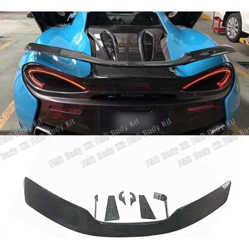 Real Carbon Fiber Rear Trunk Wing Spoiler For McLaren 540C 570S 570GT Car Body Modification Kit 2015 Up