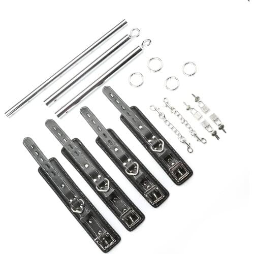 Removable Stainless Handcuffs Ankle Slave Cosplay Costume Bondage Adult Couple Sex Toy Set Bdsm