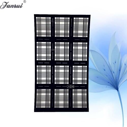 Grid Line Pattern Hollow Nail Decals Decorations Vinyls Black Nail Stencil Stickers For Airbrush Painting Gel Polish Makeup Tool