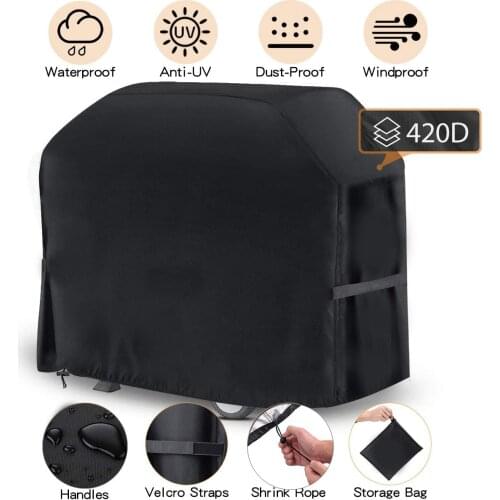 BBQ Barbeque Gas Grill Cover Anti-Dust Waterproof Weber Heavy Duty Charbroil BBQ Cover Outdoor Garden Rain Protective