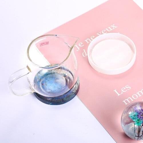 Coaster Silicone Mould Epoxy Casting Mold Round Square Hexagon Coaster Resin Casting Mold Tea Mat Concrete Cement Molds