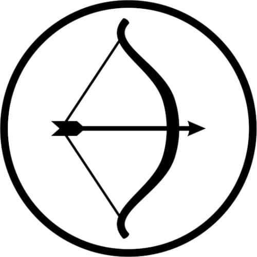 Archery Player Range Bullseye Sticker High Quality Car Decoration Personality Pvc Waterproof Decal Black/white, 13cm*13cm