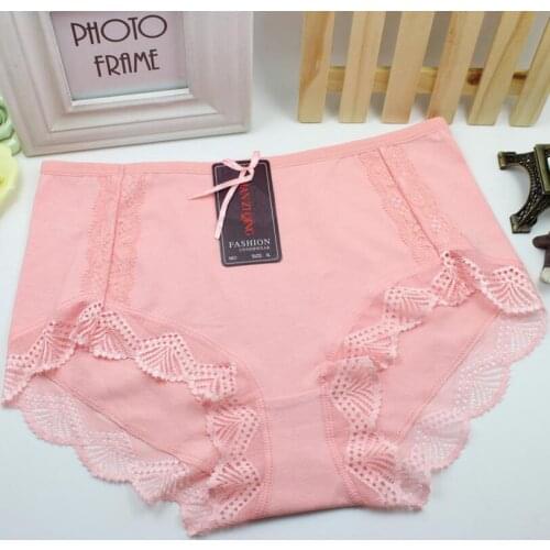 Plus Size L/3XL Fashion High Quality Womens Panties Transparent Underwear Lace Soft Briefs Sexy Lingerie