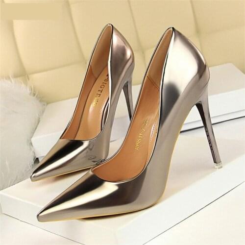 Women Pumps Shoes New Patent Leather Fashion Women Sexy High Heels Shoes Office Shoes Womens Wedding Shoes Party Pumps Ladies