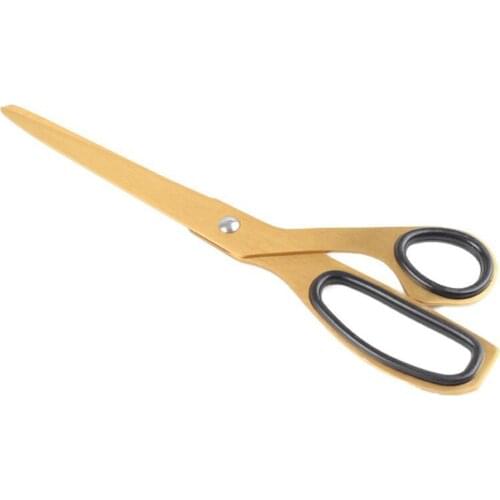 Vintage Asymmetric Scissors Stainless Steel Simple Design Golden Scissors Cutting Tool Office Household Handmade Supplies