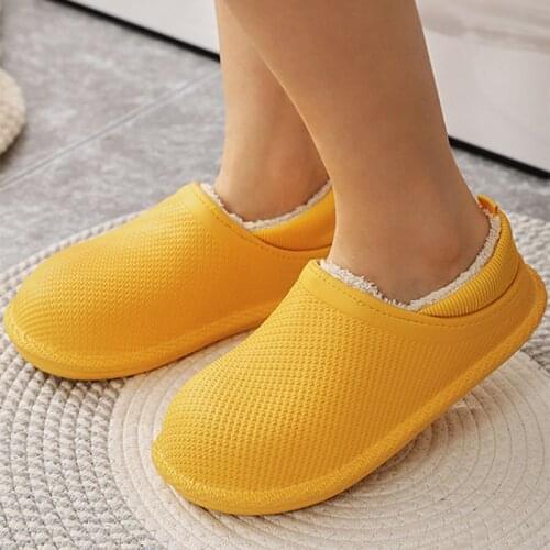 Women Winter Slippers Plush Waterproof Womens Home Cotton Shoes Keep Warm Ladies Indoor Bedroom Flats Non-Slip Female Slipper