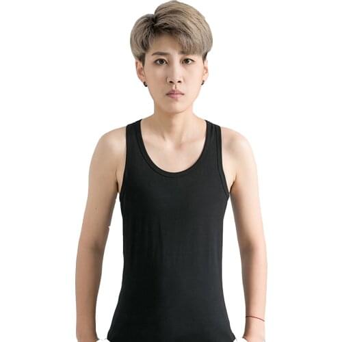 Women Trans Lesbian Plus Size Chest Breast Binder Tomboy Les Cotton Long Casual Breathable Sport Hook Vest Tank Tops Bra