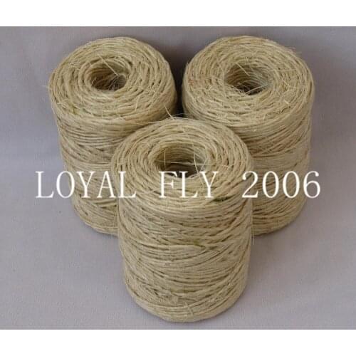 20 pcs/lot sisal twine(1.5mm) 1ply twisted 80m/spooll,sisal rope, sisal string/cords used for all decro