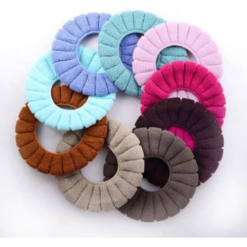 2019 New Winter Comfortable Soft Heated Washable Toilet Seat Mat Set Bathroom Accessories Interior For Home Decor Closestool Mat