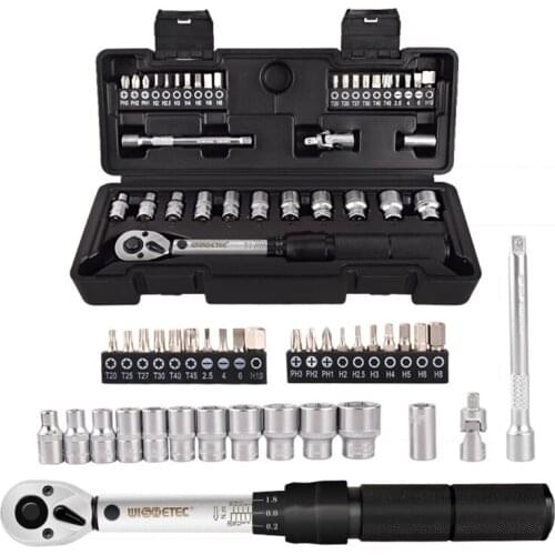 35pcs/set 2-20Nm Ratchet Adjustable Torque Wrench Socket Bit Bicycle Repair Tool