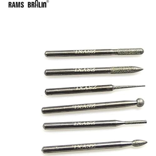 6 pieces Premium Quality Diamond Grinding Head Dremal Engraver Tool Bits for Jewllery Metal Finish