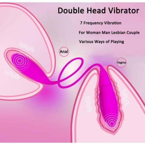 7 speed G-Spot Vibrator Dual-Head String Vibrator Waterproof Double Vibrator Anal Butt Plug Vagina Masturbation Adult Sex Toys