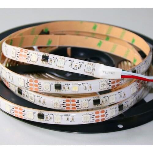 Promotion!! 5m DC12V WS2811 240LEDs (16pixes/m) led digital strip;waterproof in silicon coating;IP66;WHITE PCB