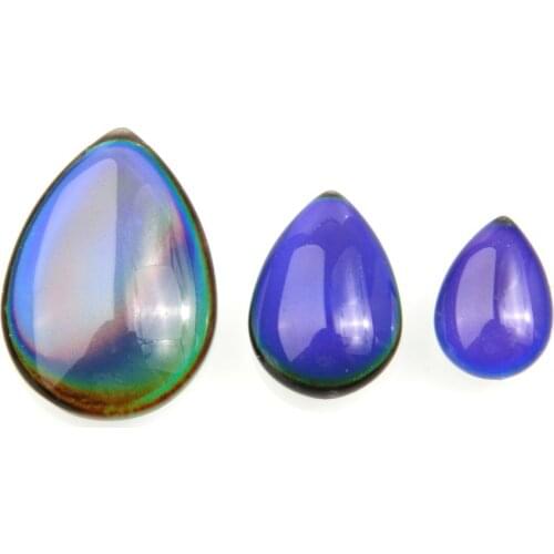 10pcs Discolor Glass Cabochon Beads Water Drop Shape Loose Bead for Jewelry Making DIY Bracelet Ring Earrings Accessories