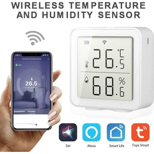 Wireless Thermometer Sensor Temperature Indoor Digital Humidity Detector Outdoor Meter Hygrometer With LCD Display Support Alexa