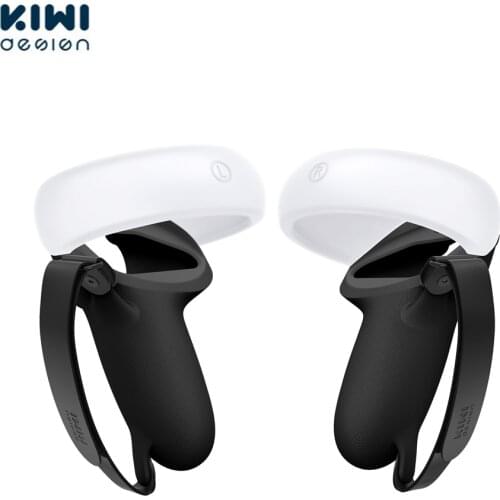 Kiwi design Anti-Throw Touch Controller Grip Cover For Oculus Quest 2 With Silicone Protective Ring Cover VR Accessories