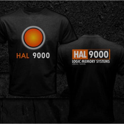 Double Side Urbana Illinois Hal 9000 Logic Memory Systems A Space Odyssey 2019 Short Sleeve Men Fashion O-Neck Cotton T Shirt