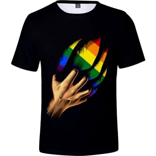 Aikooki High Quality LGBT 3D T Shirt Men/Women Summer Popular Round Neck Harajuku Hip Hop T-shirt 3D Print LGBT Mens Tshirt