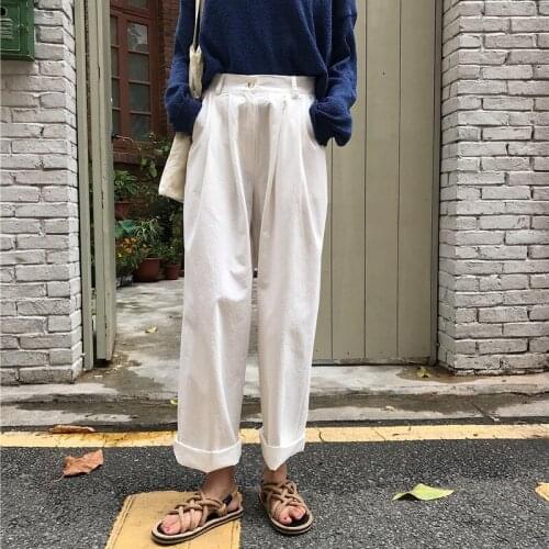 GOOHOJIO Women's Trousers Harem Pants
