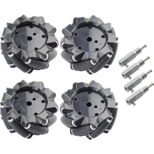 80mm Omni Mecanum Wheel with 4/6mm TT Hubs for Arduino Raspberry Pi DIY STEM Robot Car Chassis Toy Parts