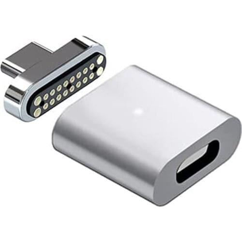 Magnetic USB C Adapter,20Pins Type C Connector,PD 100W Fast Charging 10Gb/S Data Transfer for iPad Pro Air
