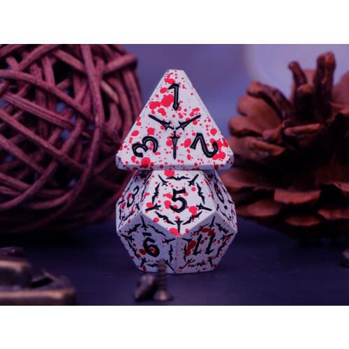 Polyhedral Metal Rpg D&d Dice 7 Pcs Dungeon and Dragon Dnd Dice Gift New Design Metallic Dice Set Board Game Tabletop Dice