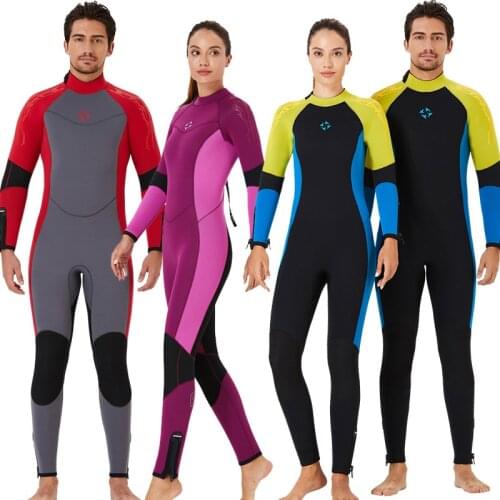 Mens Wetsuit 3mm Neoprene Jumpsuit, Youth Women Full Body Diving Suits for Scuba Surfing Swimming Long Sleeve Spring Swimsuit