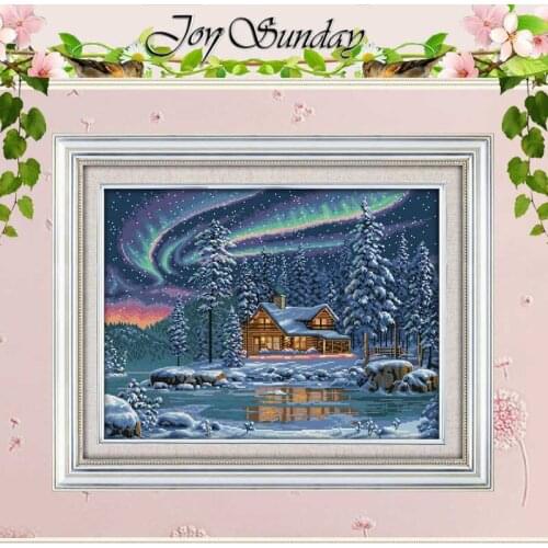 The Aurora Borealis Patterns Counted Cross Stitch 11CT 14CT Cross Stitch Set Wholesale Cross-stitch Kits Embroidery Needlework